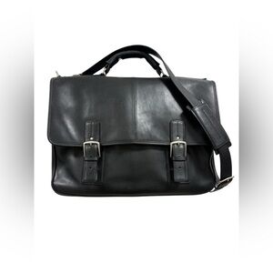 Coach Black Leather Messenger Bag